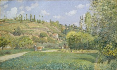 Ein Kuhhirte in Valhermeil, Auvers-sur-Oise von Camille Jacob Pissarro